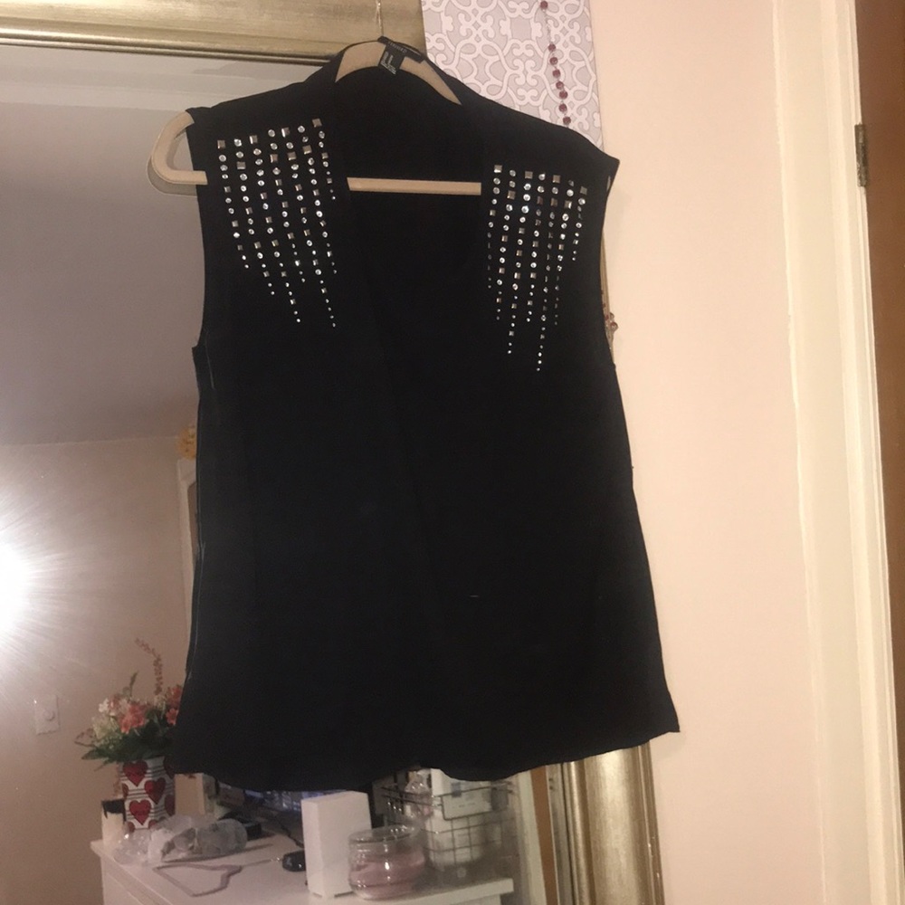Black Top with embellishments!